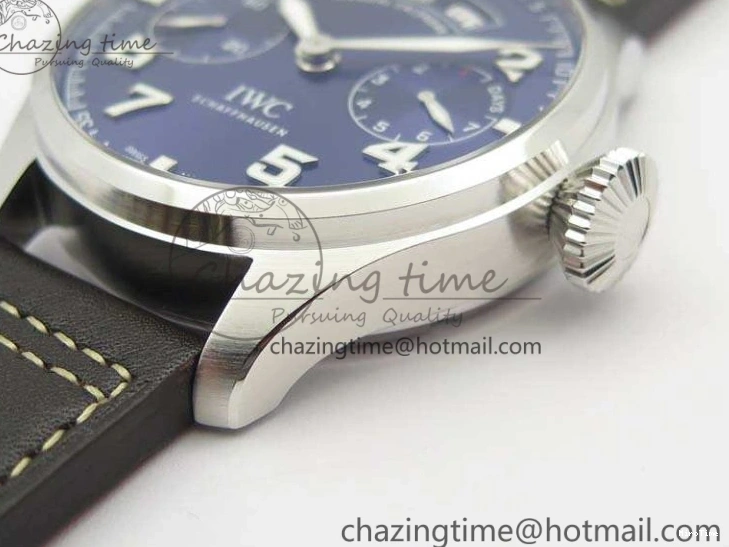 MIROTIME 0415 Versatile Big Pilot Real PR IW502703 SS YLF 1:1 Best Edition Blue Dial On Calfskin Strap A 7226